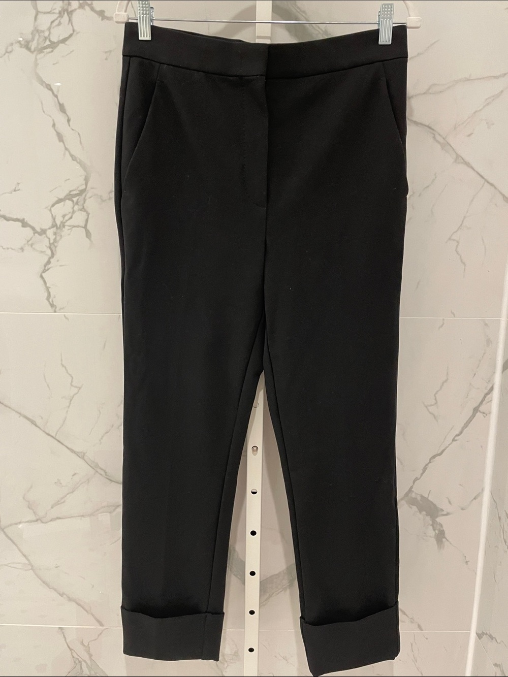 Max Mara Black Women's Classic Tailored Cuffed Pants, Size 10